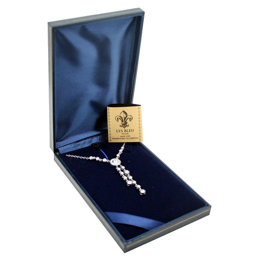 Lys Bleu Crystal Cascade Necklace with Swarovski Elements