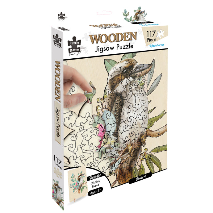 117 Piece Shaped Wooden Jigsaw Puzzle, Kookaburra