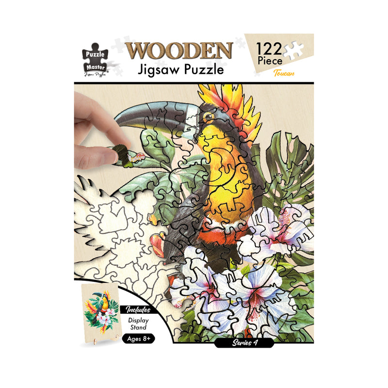 Load image into Gallery viewer, Shaped Wooden Jigsaw Puzzle, Toucan 2.0
