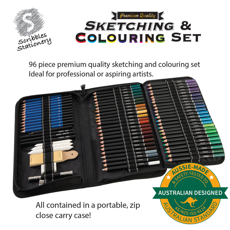 Load image into Gallery viewer, 96 Piece Sketching and Colouring Set
