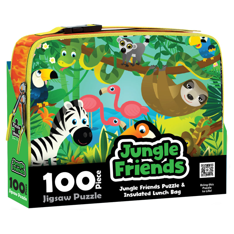 Load image into Gallery viewer, Jungle Friends Jigsaw &amp; Lunch Box Cooler
