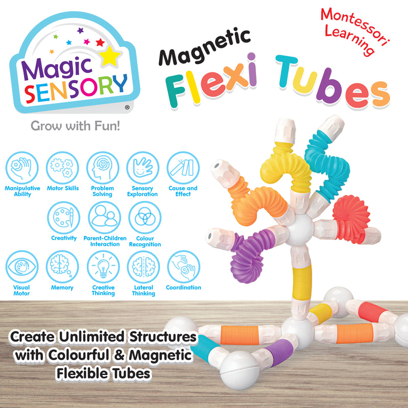 Load image into Gallery viewer, Magnetic Flexi Tubes 26 Piece Set
