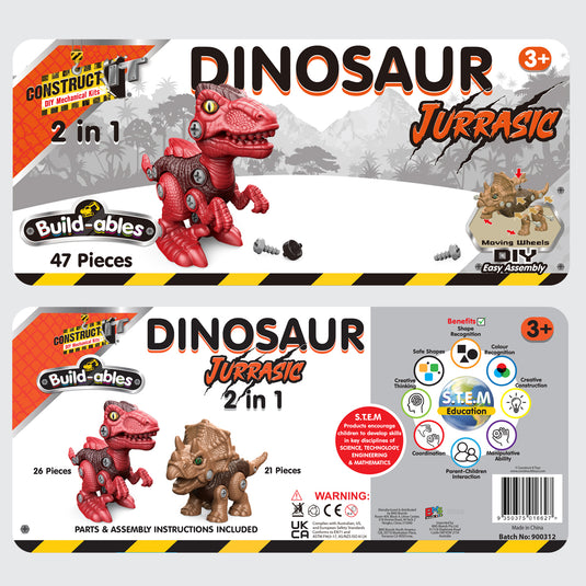 2 in 1 Dinosaur Jurrasic Set - view 2