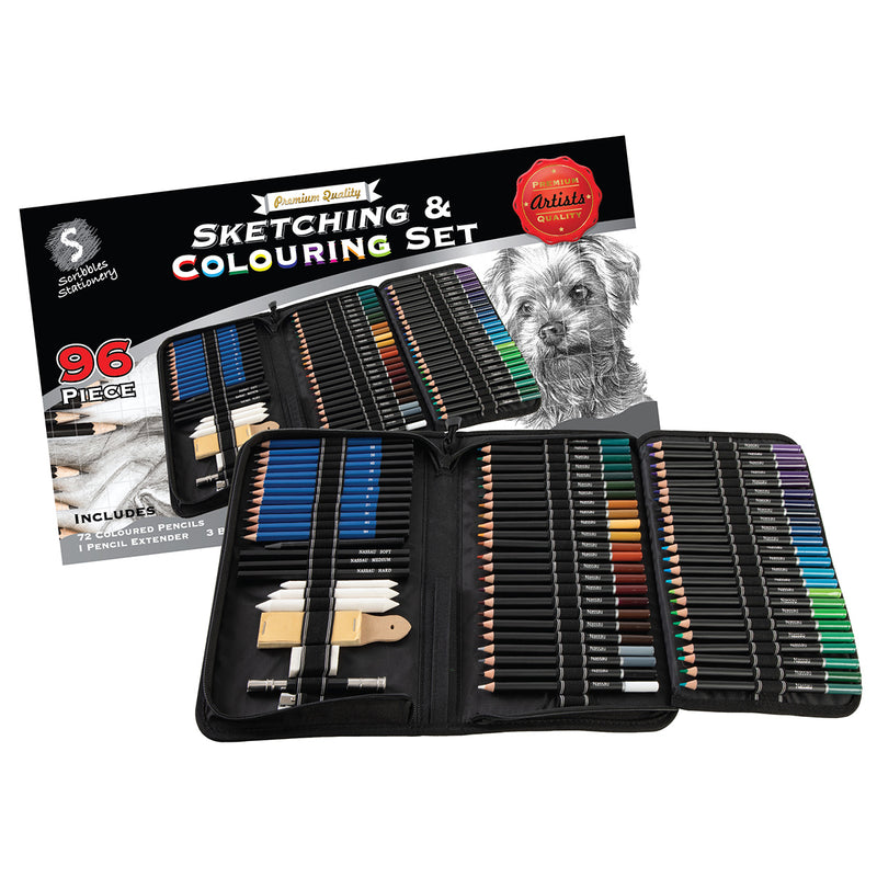 Load image into Gallery viewer, 96 Piece Sketching and Colouring Set
