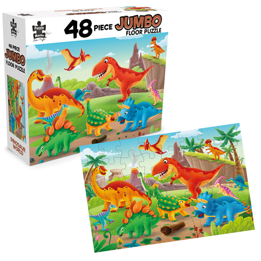 48 Piece Jumbo Puzzle Dinosaur World