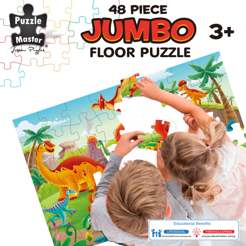 Load image into Gallery viewer, 48 Piece Jumbo Puzzle Dinosaur World
