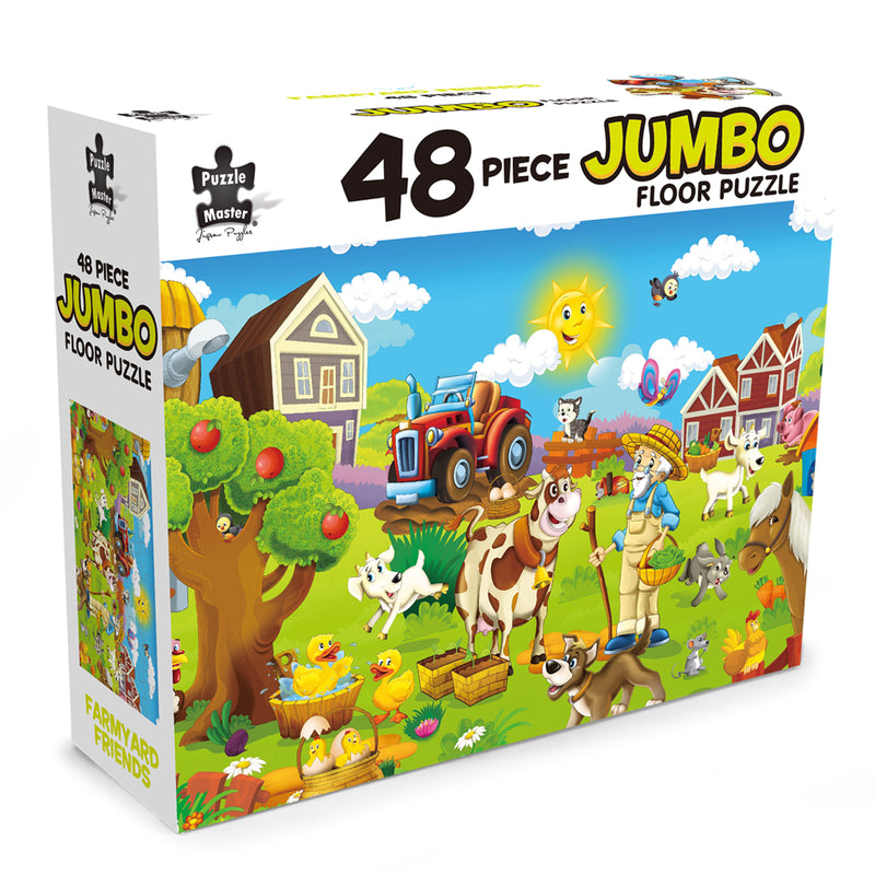 Load image into Gallery viewer, 48 Piece Jumbo Floor Puzzle Farmyard Friends
