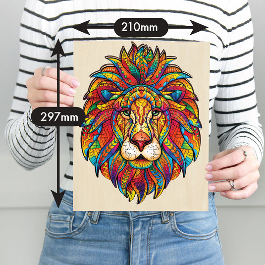 140 Piece Wooden Jigsaw Puzzle, Lion