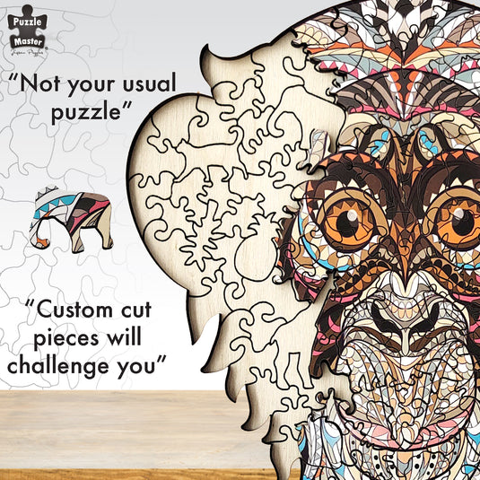 132 Piece Wooden Jigsaw Puzzle, Monkey