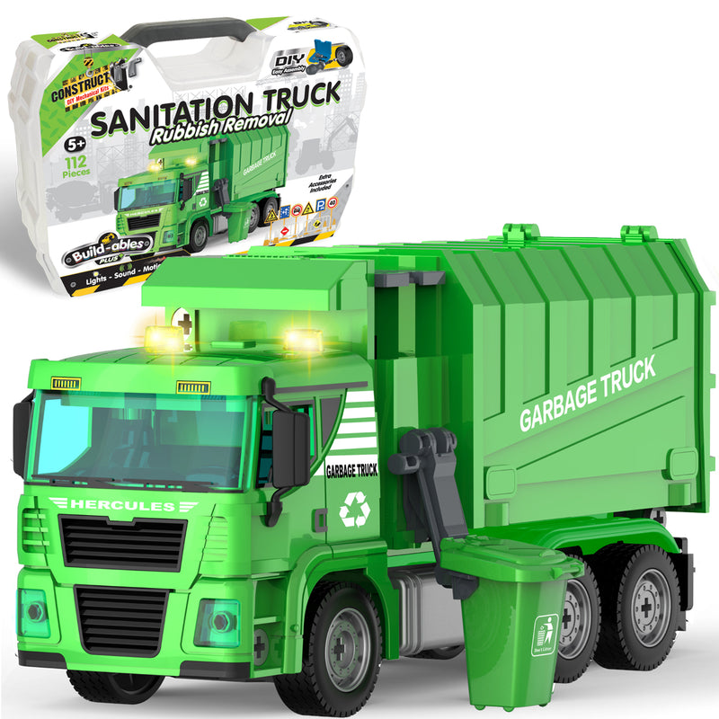 Load image into Gallery viewer, Builda-bles Plus - Sanitation Truck, Rubbish Removal
