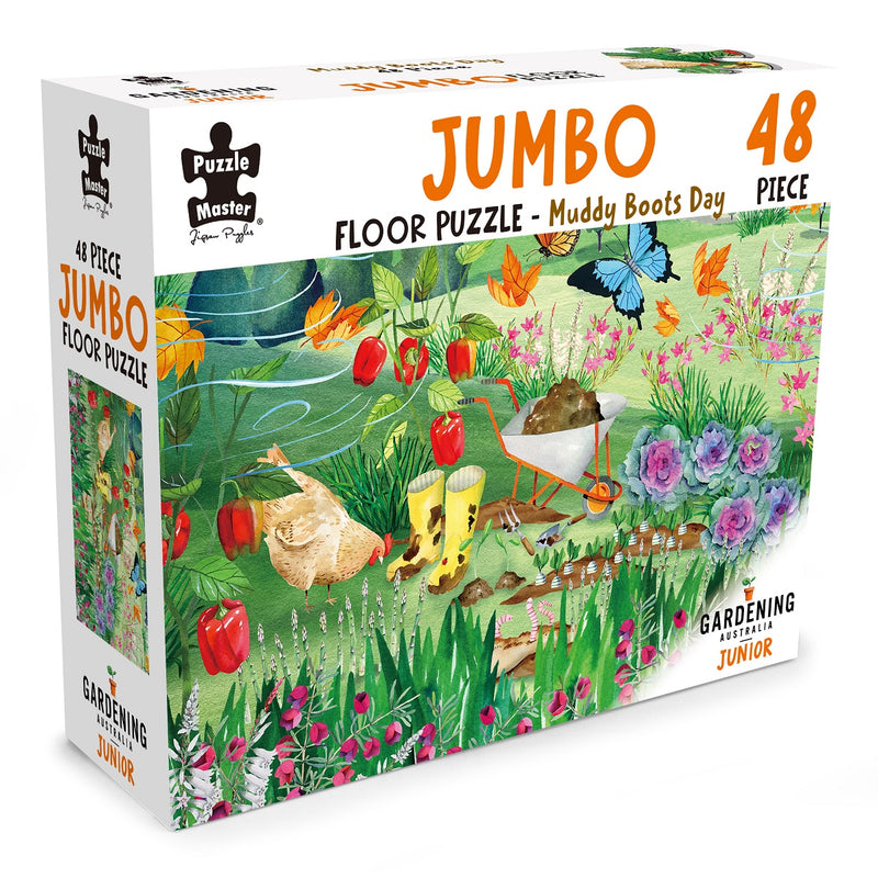 Load image into Gallery viewer, GA Jnr 48 Piece Jumbo Puzzle - Muddy Boots Day
