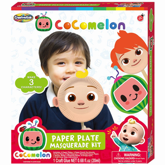 Cocomelon Paper Plate Masquerade Kit