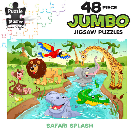 48 Piece Jumbo Floor Puzzle Safari Splash