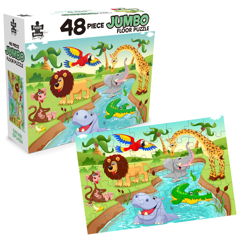 Load image into Gallery viewer, 48 Piece Jumbo Floor Puzzle Safari Splash

