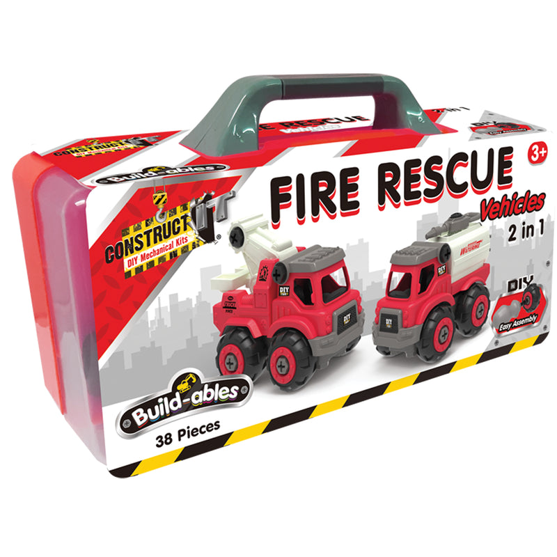 Load image into Gallery viewer, Build-ables - Fire Rescue Vehicles 2 in 1
