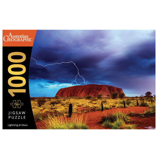 Australian Geographic 1000 Piece Puzzle: Lightning at Uluru
