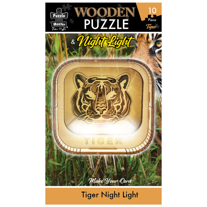 Wooden Night Light Puzzle Tiger