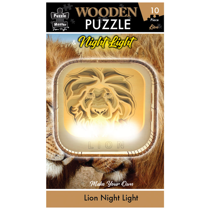 Wooden Night Light Puzzle Lion