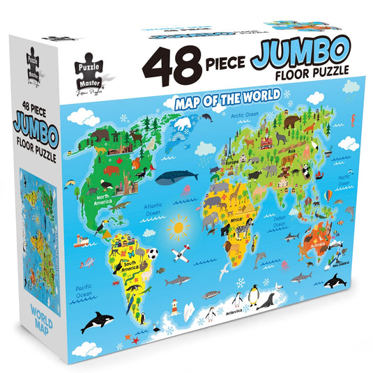48 Piece Jumbo Floor World Map