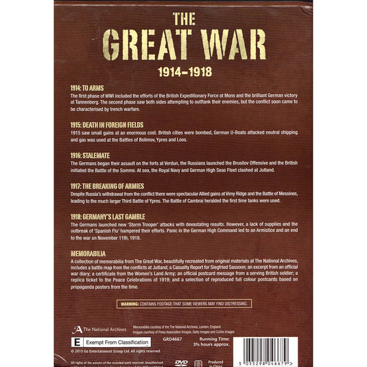 Great War Memorabillia DVD Set