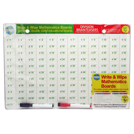 Write & Wipe Mathematics Boards Set of 2