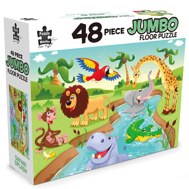 Load image into Gallery viewer, 48 Piece Jumbo Floor Puzzle Safari Splash
