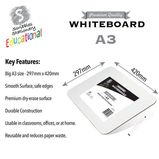 A3 Wooden Whiteboard